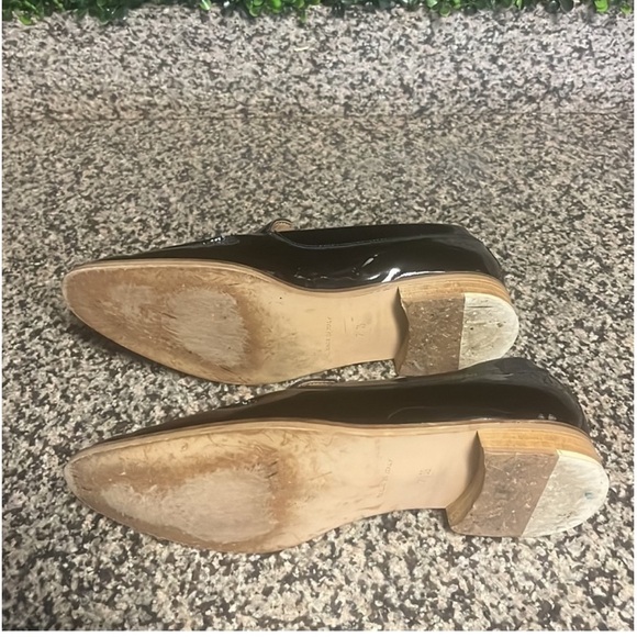 Ladies EVERLANE BLACK PATEN MODERN LEATHER LOAFERS - Picture 7 of 10